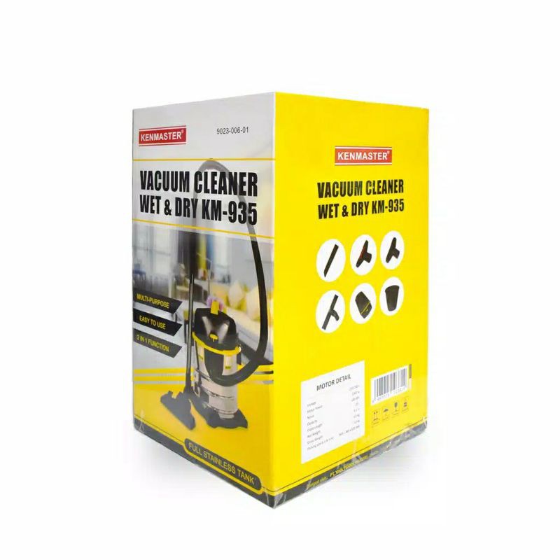 VACUM KM 935 , Vacuum Cleaner Wet &amp; Dry  ,  Penyedot Debu Basah &amp; Kering Full Stainless Tank