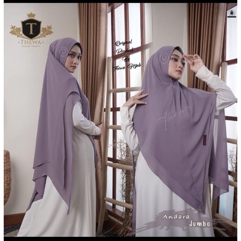 khimar jilbab jumbo ori thewa