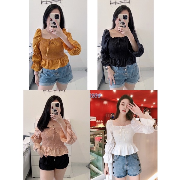 atasan import katun polos wanita.top peplum karet / croptop bella katun polos import.top fashion import