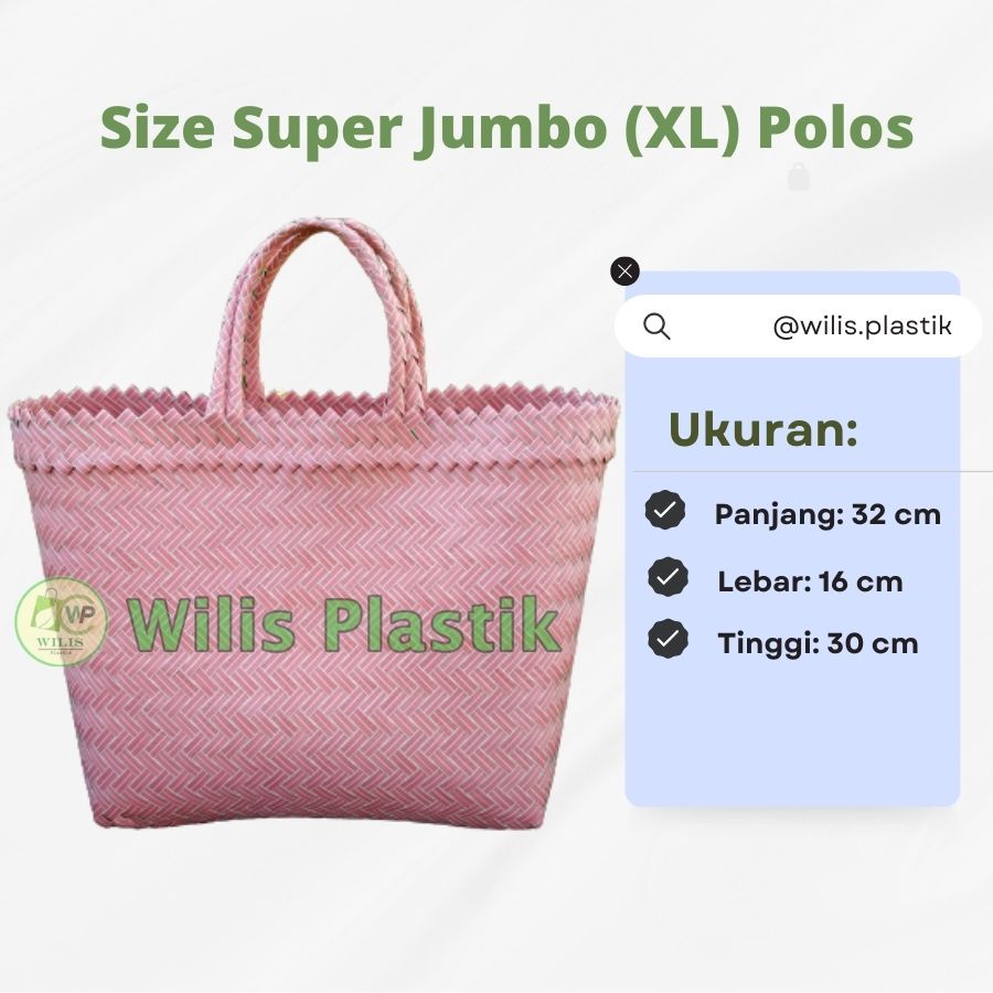 READY STOCK Tas Anyaman POLOS Hampers Bingkisan Hampers Parcel Souvenir Keranjang Anyam Plastik