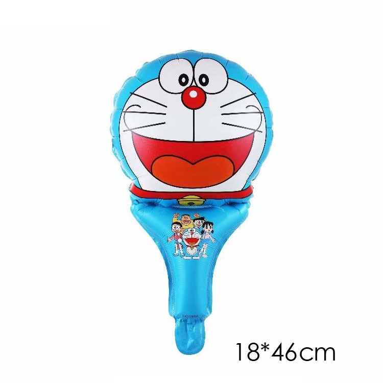 HAPPY TIME BALON FOIL TEMA DORAEMON BULAT JUMBO BESAR MINI TONGKAT BALON HAPPY BIRTHDAY HBD DEKORASI ULANG TAHUN