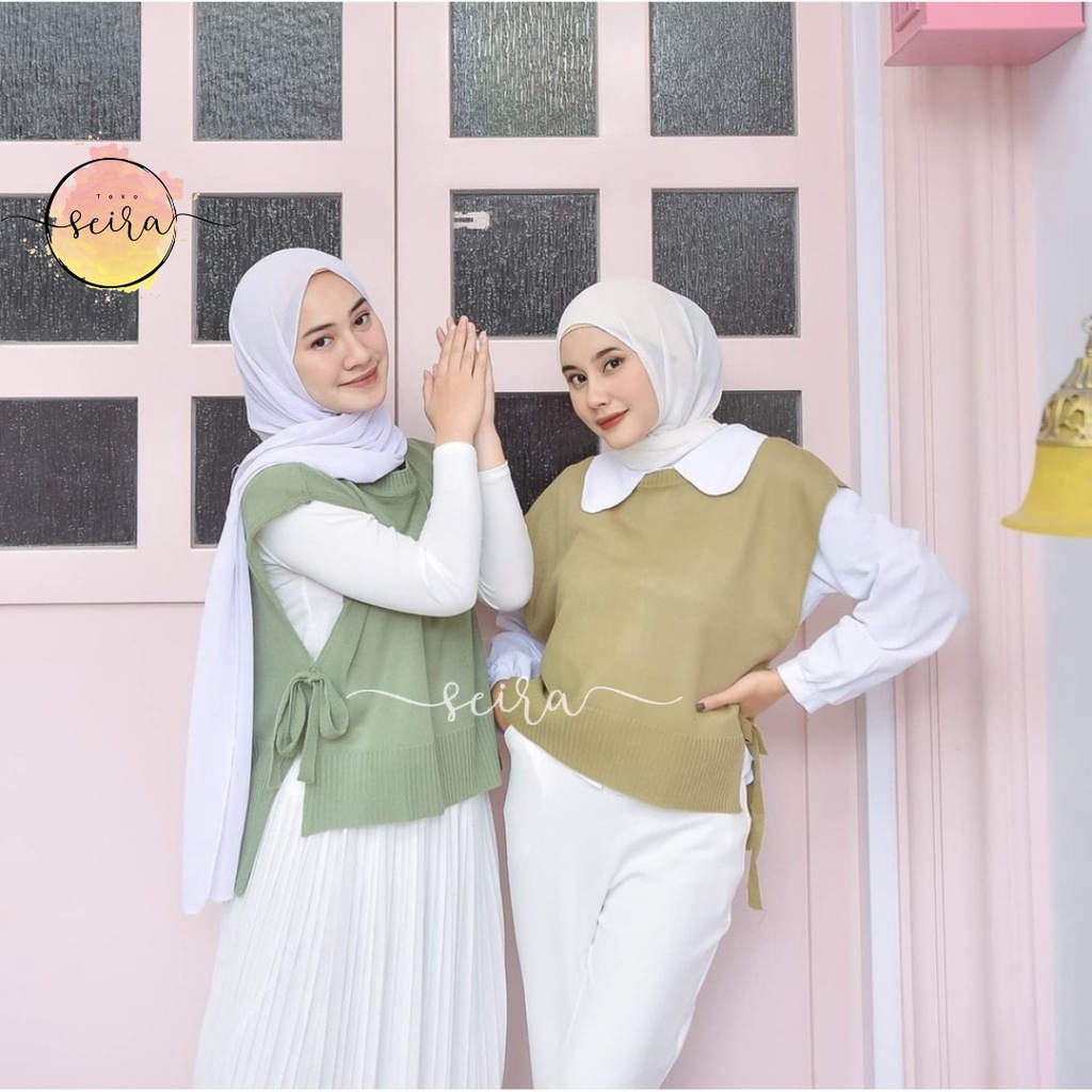 [BISA COD] Vest Rompi Rajut Andin / Vest Rompi Rajut Andien Wanita Knit Outer Andin Ikatan Cinta / Vest Rompi Rajut Tali Outer Wanita Premium dan Murah