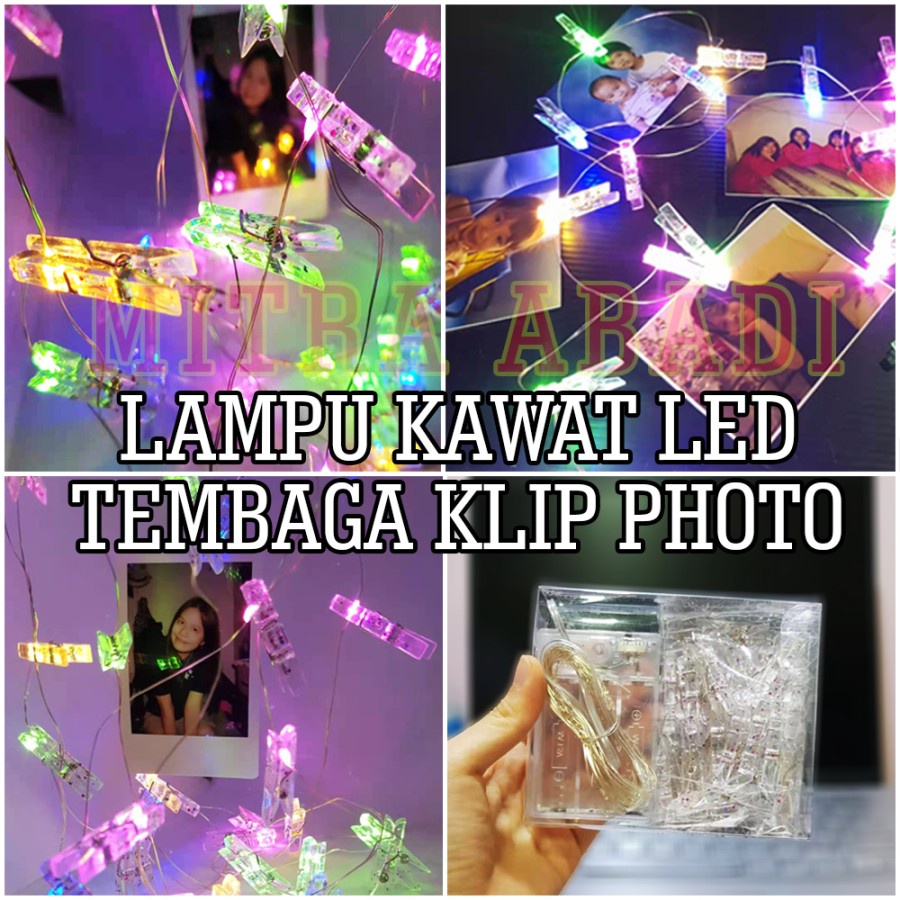 Lampu Natal Kawat Tembaga LED KLIP FOTO / PHOTO