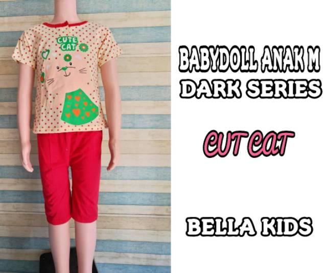 BABYDOLL ANAK M DARK SERIES CUTE CAT Bella