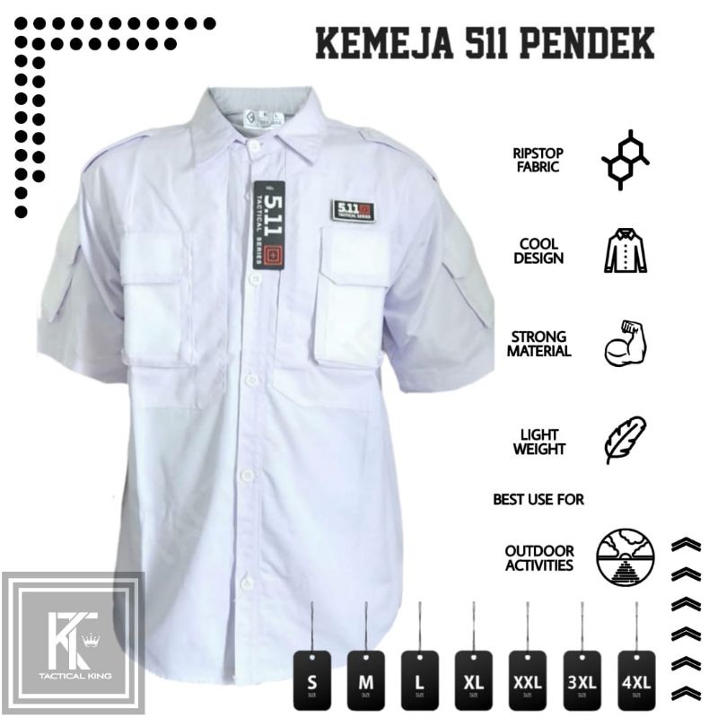 Grosir kemeja Tactical 5.11 pendek | Baju Kemeja Taktikal Lapangan | Polisi | Army