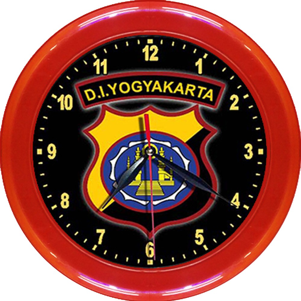 JAM DINDING POLDA D.I.Y YOGYAKARTA   (DIAMETER 30CM)