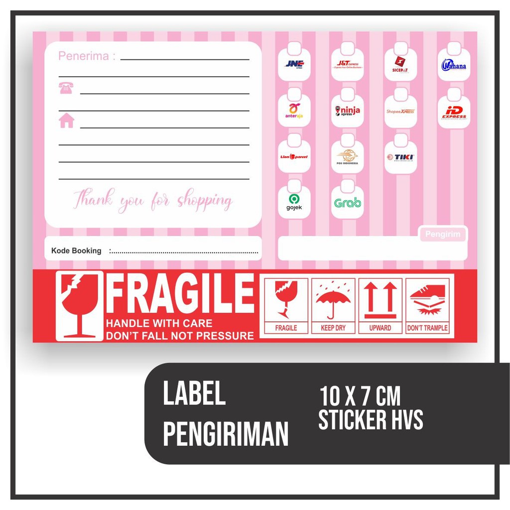 

Label Pengiriman / Sticker tempel