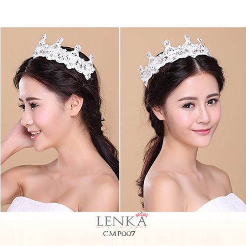 [SIAP KIRIM] AKSESORIS RAMBUT WANITA PENGANTIN PESTA WEDDING PUTIH CMP007