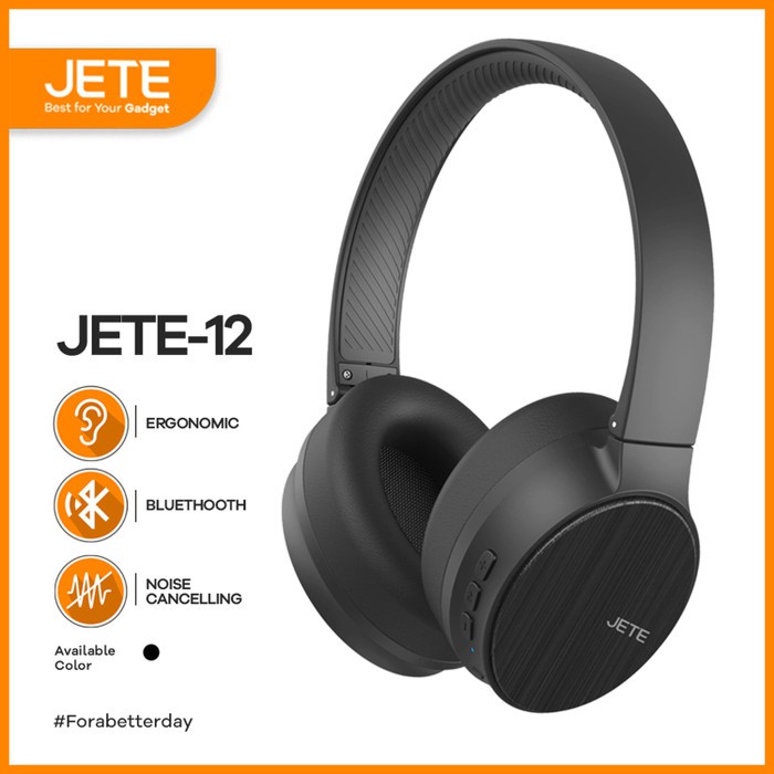 JETE Headset Bando DJ Bluetooth JETE-12 Super Bass Stereo Headphone Premium Quality Wireless Headpho