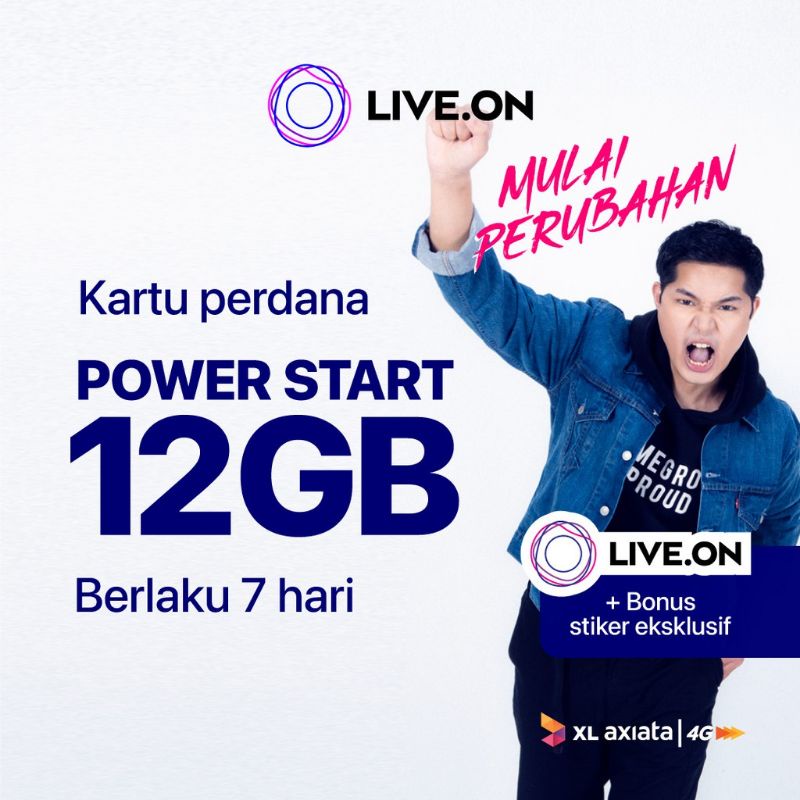 12 GB Kartu Perdana Live.On XL Power Start 12GB (7 hari)