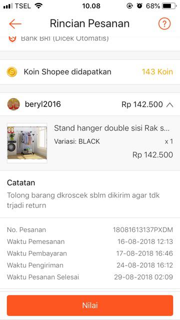 Stand Hanger Double Sisi Rak Serbaguna Dgn 4 Roda Megahome