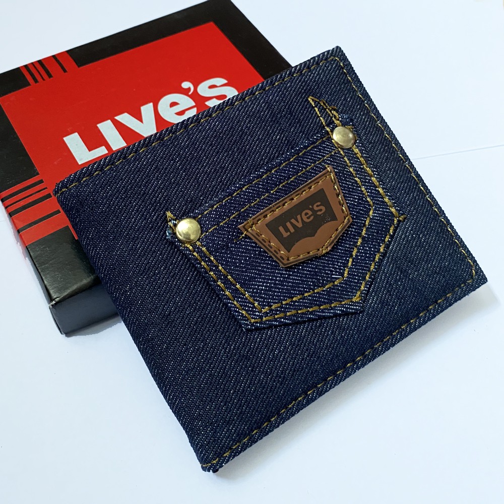 SHOPEE 6.6 SUPER SALE!! Fashion Pria Dompet Denim Pria D-202 Dompet Distro Model Terbaru + Box Exclusive