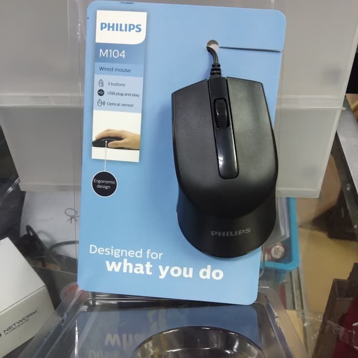 Philips M104 PH-SPK7104 Wired Mouse USB Optical Sensor M-104 original