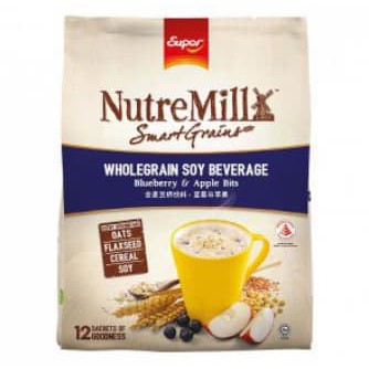 

#HANDCARRY Super Nutremill Wholegrain Soy Beverage Blueberry & Apple Bits 12sX35g - UFOHCR1612