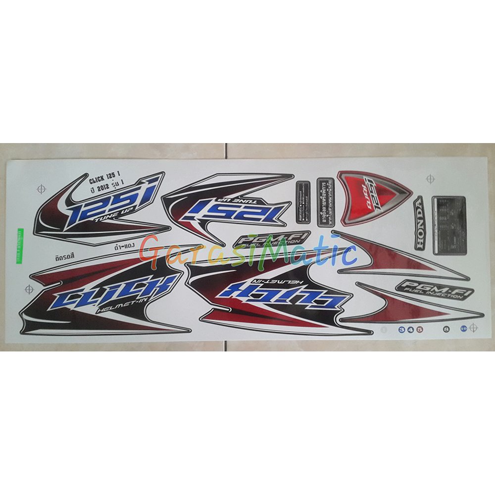 STICKER CLICK 125i TUNE UP 2012 Termurah