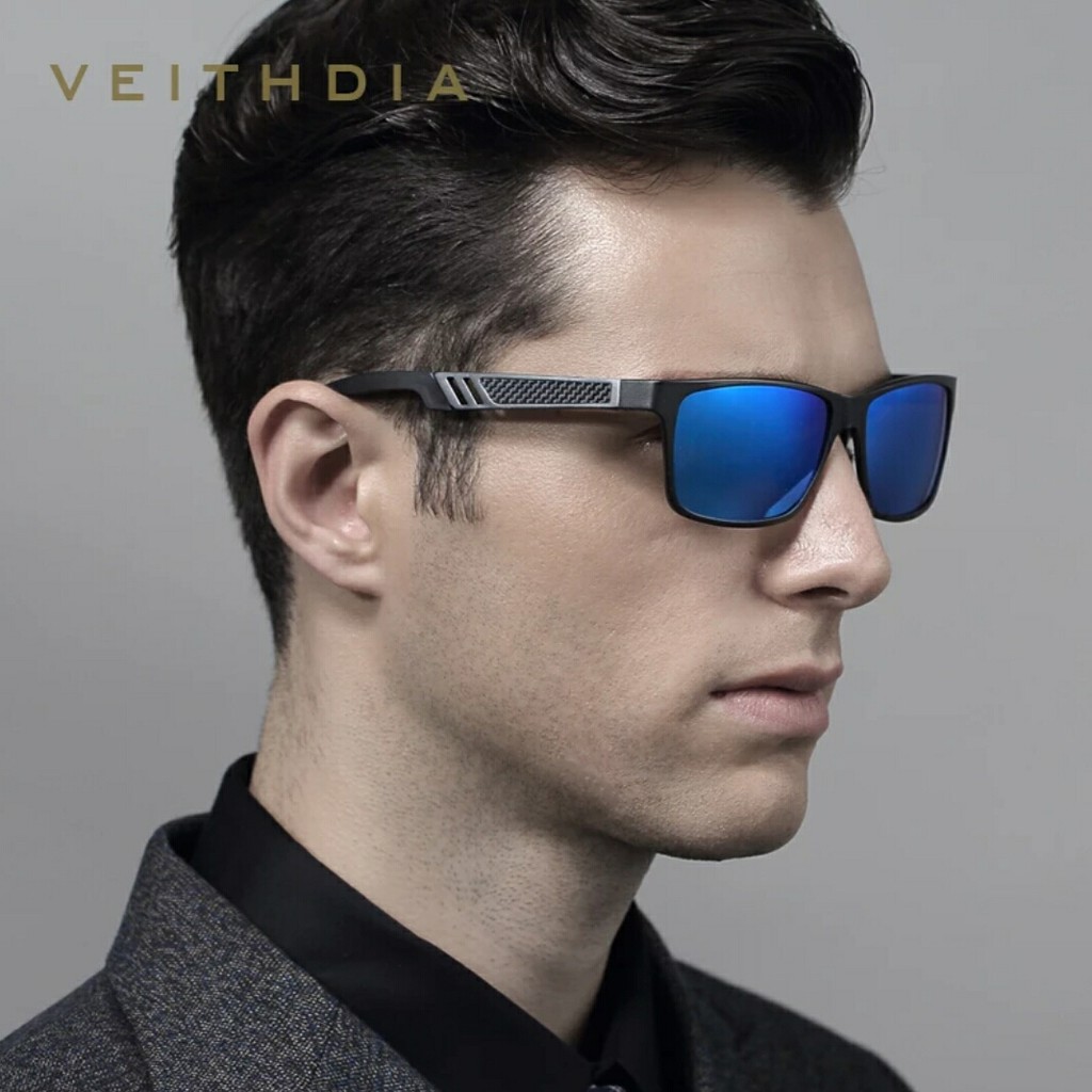VEITHDIA ORIGINAL / KACAMATA PRIA WANITA LENSA POLARIZED UV400 ORIGINAL VEITHDIA 6560 BIRU