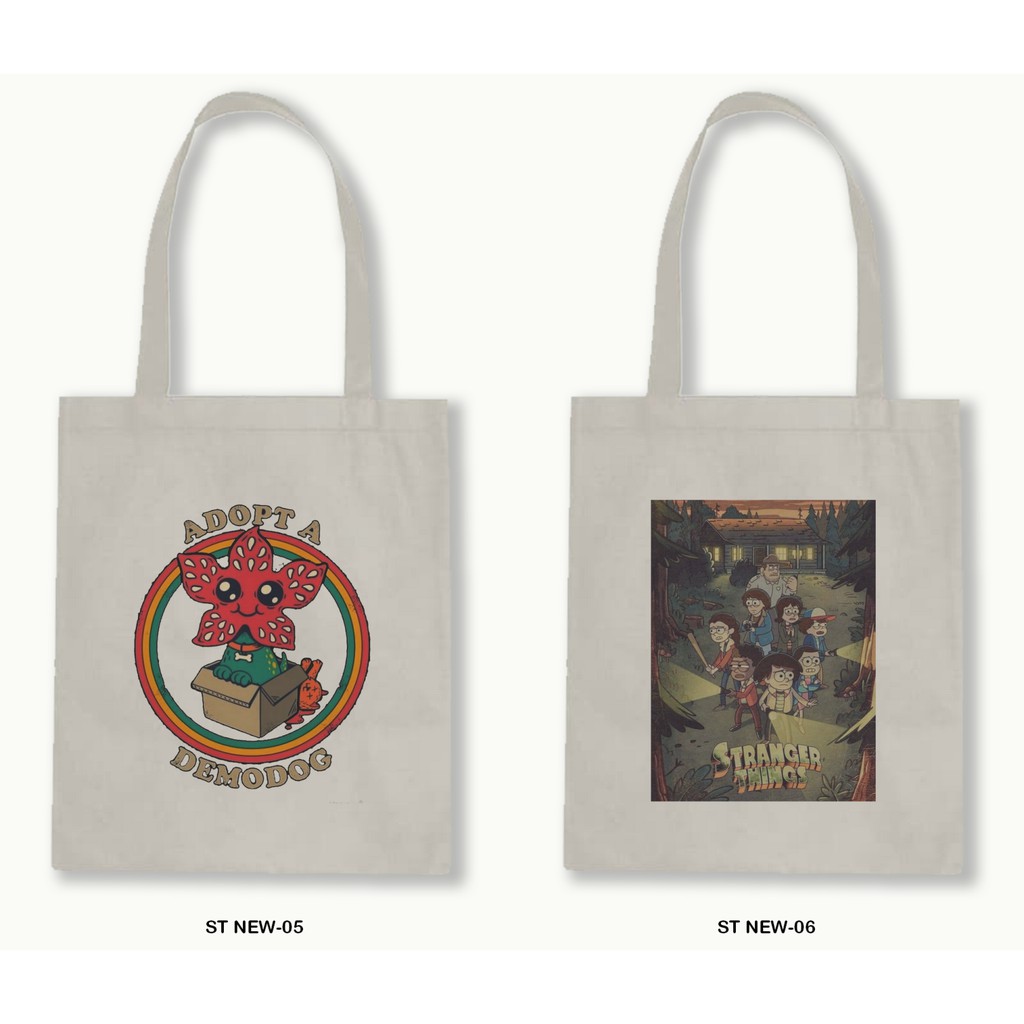 TOTE BAG BLACU 30X40 - STRANGER THINGS series.03