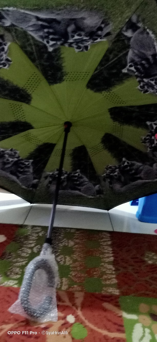 Payung Terbalik Reverse Kazbrella Gagang C 2nd Generatio Motif