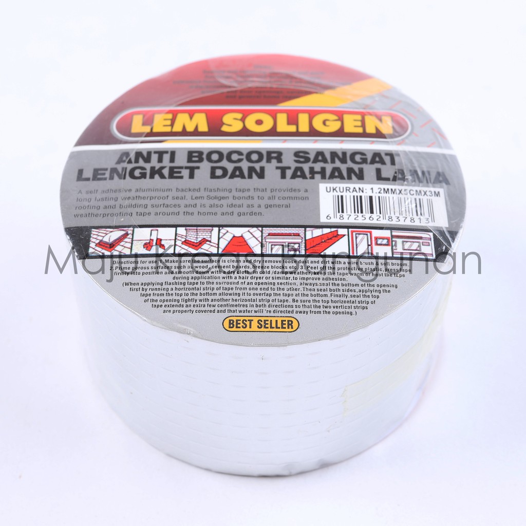 Lem Seng SOLIGEN 3 Meter Super Band Lem Asbes Talang Torrent Genteng Toren Tambal Anti Bocor 3M