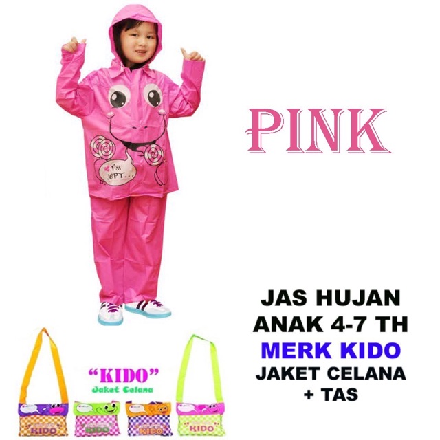 Jas Hujan Anak Motif Gambar Lucu Anak Kido