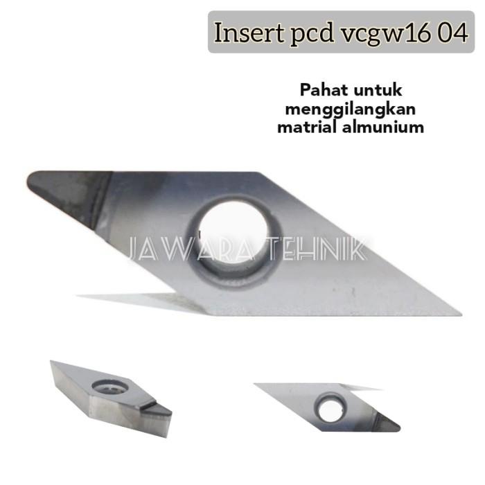 Zaa | Vcgw16 04 Insert Pcd Diamond Kinclong/Pahat Bubut Penghilap Almunium