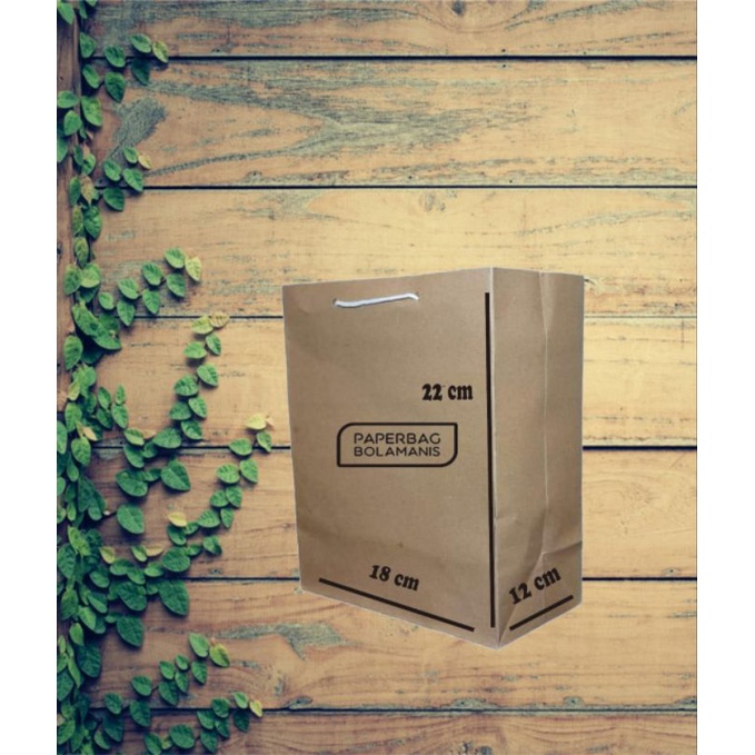 

paperbag P: 18 cm L: 12 cm T: 22 cm