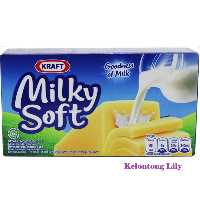 Ee51F10 Keju Kraft All In 1 Cheddar, Milky Soft, Cheddar, Quick Melt 165 Gr - Milky Soft 6ddv