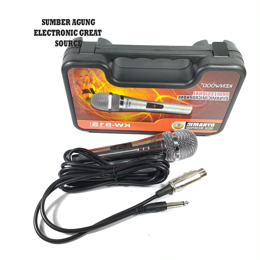 Kenwood Dynamic Vocal Microphone Koper KW515 Untuk Menyanyi Nyanyi