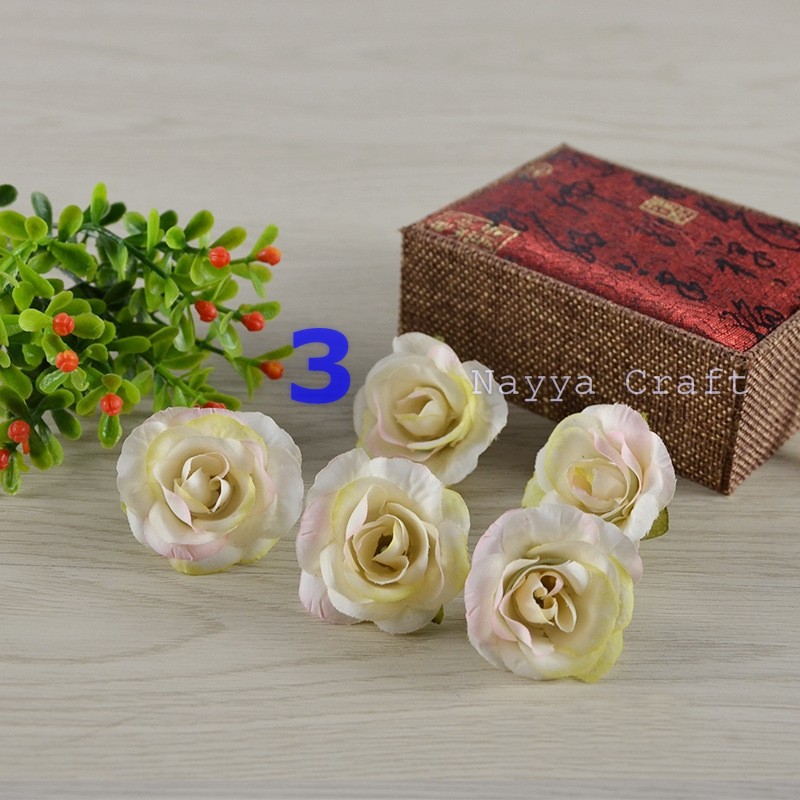 Kepala bunga mawar peony kelopak bunga artificial kecil hiasan dekorasi mahar craft-3