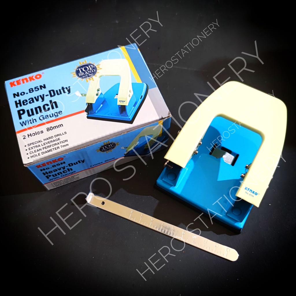 

Kenko pembolong kertas heavy duty punch with gauge no 85N