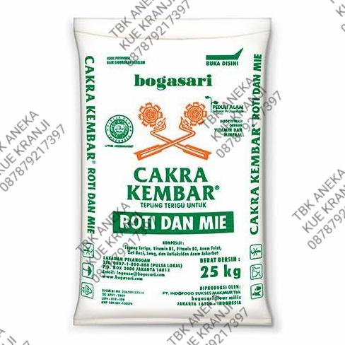 

[COD] Tepung Terigu Cakra Kembar Boga Sari 25 kg/Terigu Protein Tinggi [COD]