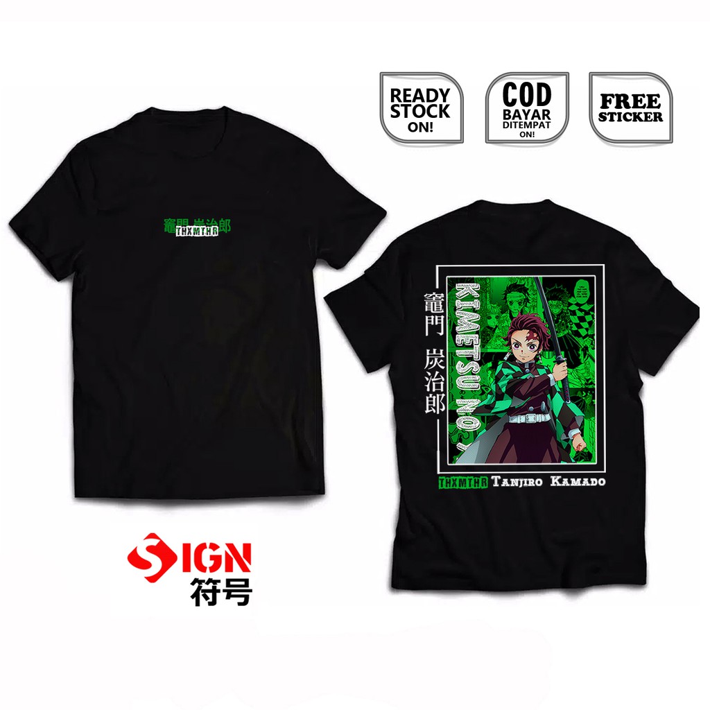 KAOS TANJIRO KAMADO KIMETSU NO YAIBA KYODAI NO KIZUNA ANIME MANGA  BAJU JEPANG NEZUKO KAMADO ZENITSU