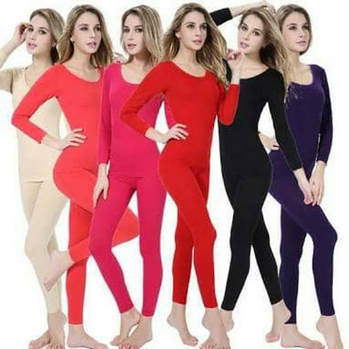 Longjohn Baju Musim Dingin Wanita, Pakaian Musim Dingin, Baju Winter