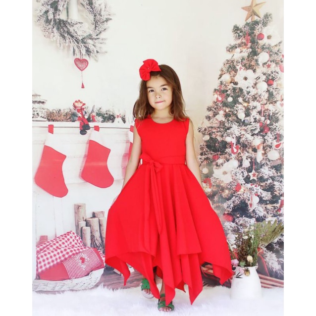 DRESS NATAL ANAK PEREMPUAN / DYRA DRESS COUPLE IBU DAN ANAK