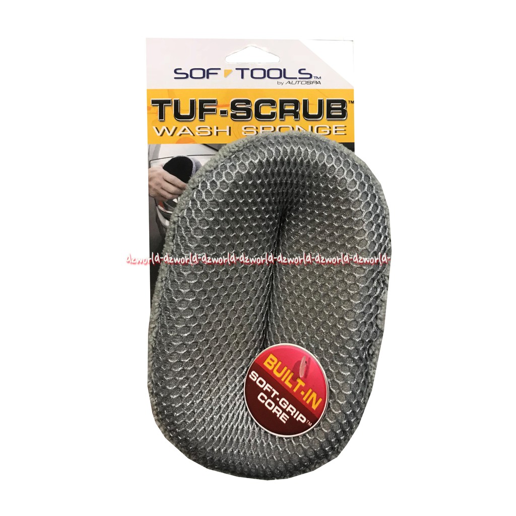 Simoniz Soft Tools Tuf Scrub Wash Sponge Spon Spons 2 Sisi Bolak Balik