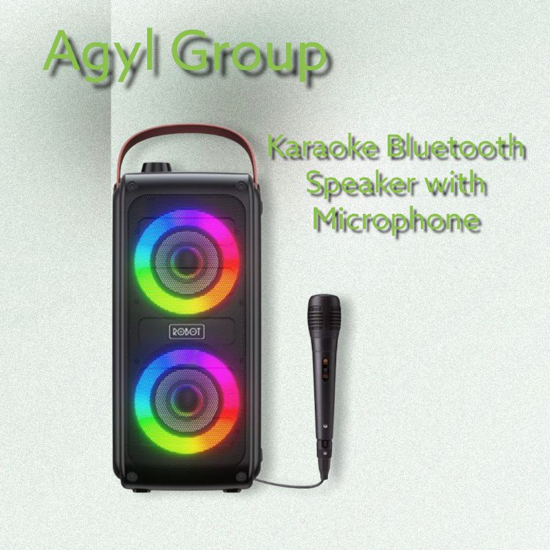 Speaker Karaoke Bluetooth Robot RB490 with Microphone