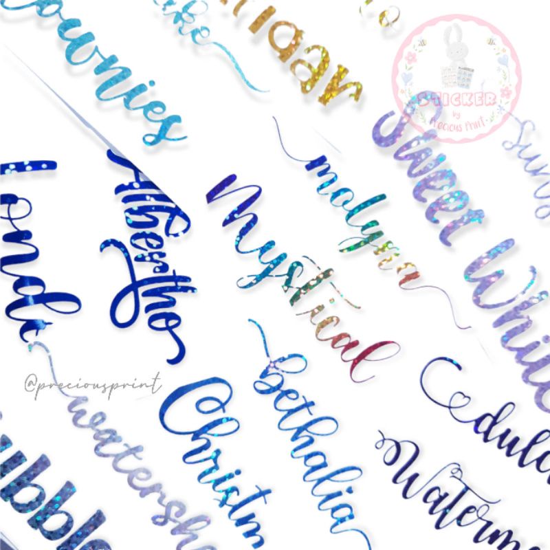 

SPARKLE SERIES stiker nama lepas 1pc