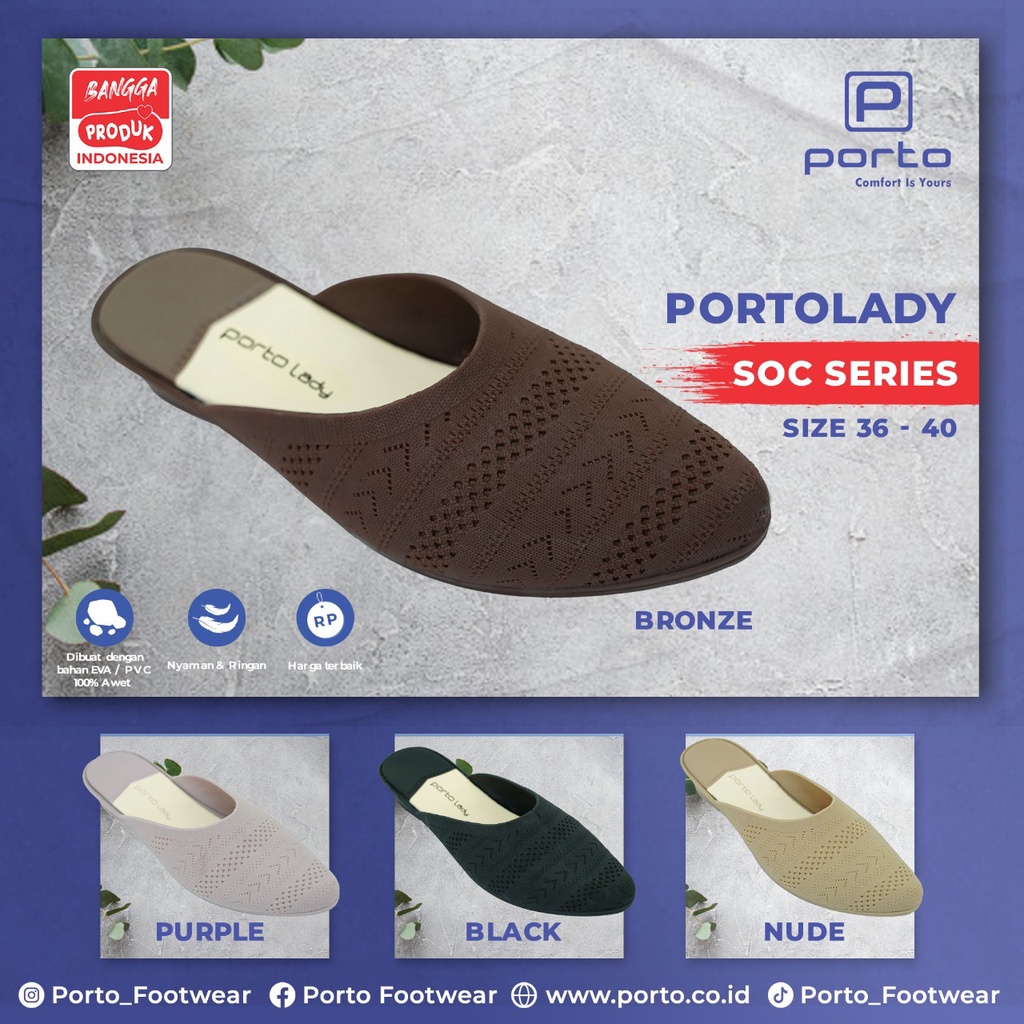 Sepatu Sandal Wanita Wedges Casual Formal Porto SOC 36-40