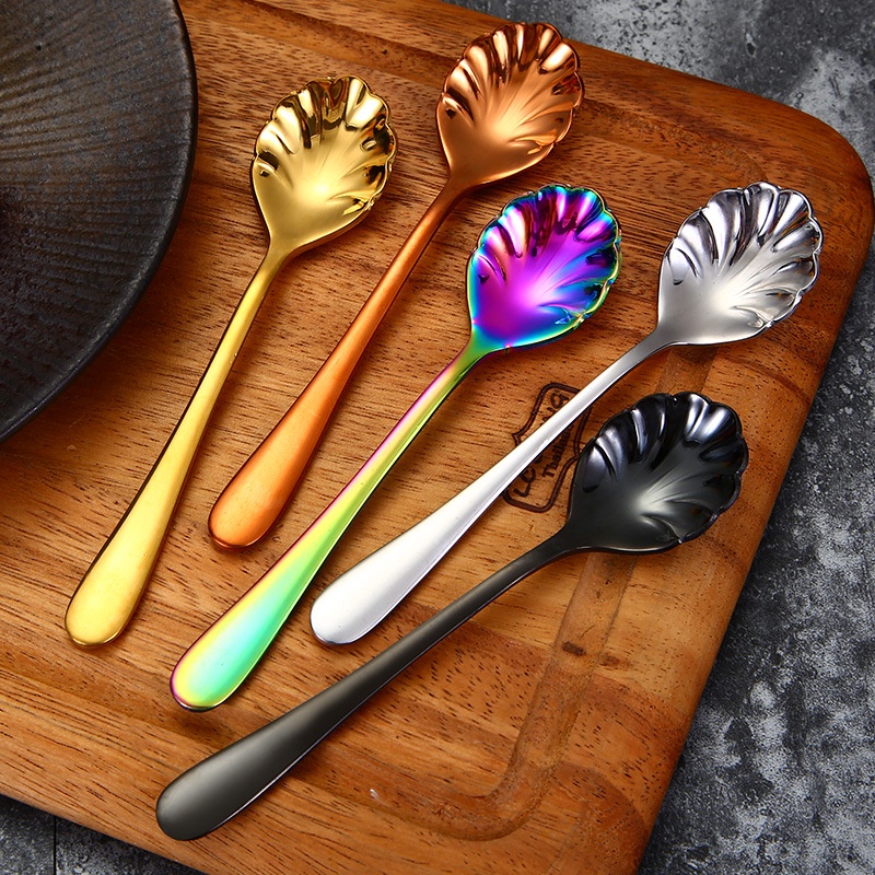 KIYOTE Sendok Kue Teh Dessert / Cake Tea Spoon Stainless Unik Cantik