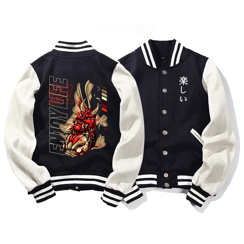 Zipper Ziper Jaket Hoodie Hudi Baseball jepang jepun harajuku jumbo bigsize pria wanita ukuran m l xl xxl xxxl xxxxl xxxxxl