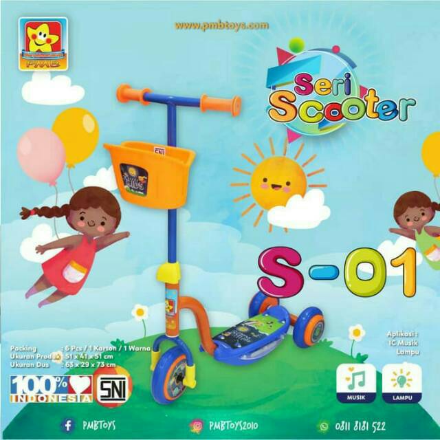 Scooter otopet anak PMB music lampu