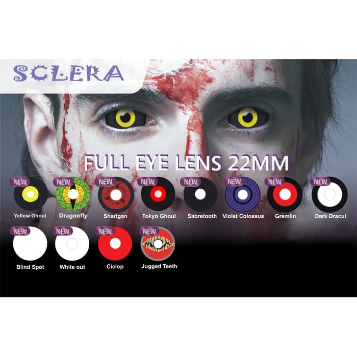 Softlens Cosplay Halloween - Scelera Full Eyes