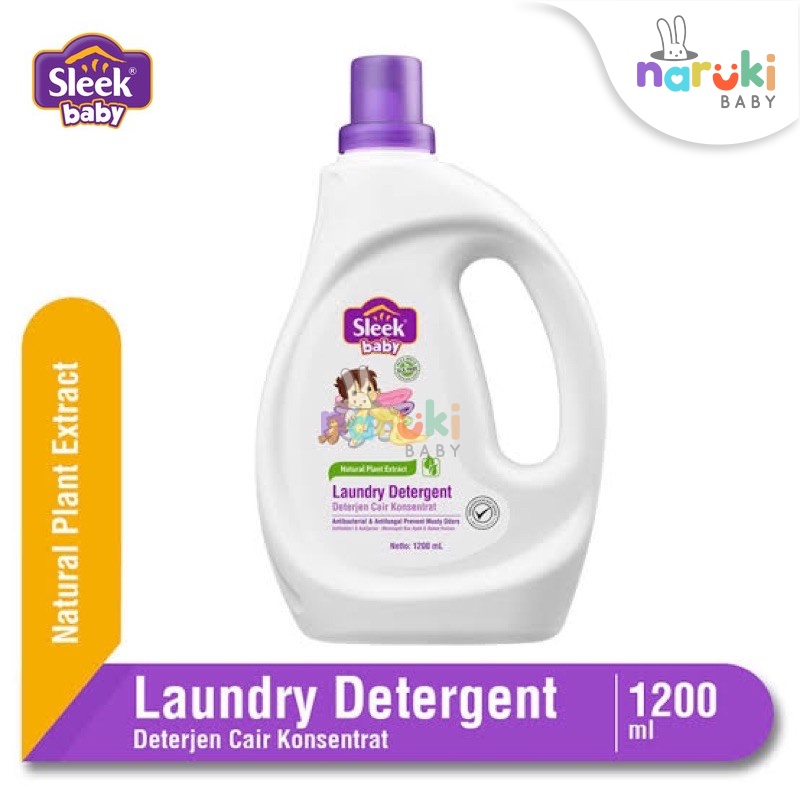 Sleek Baby Laundry Detergent 1200 ml Botol Deterjen Cair Konsentrat