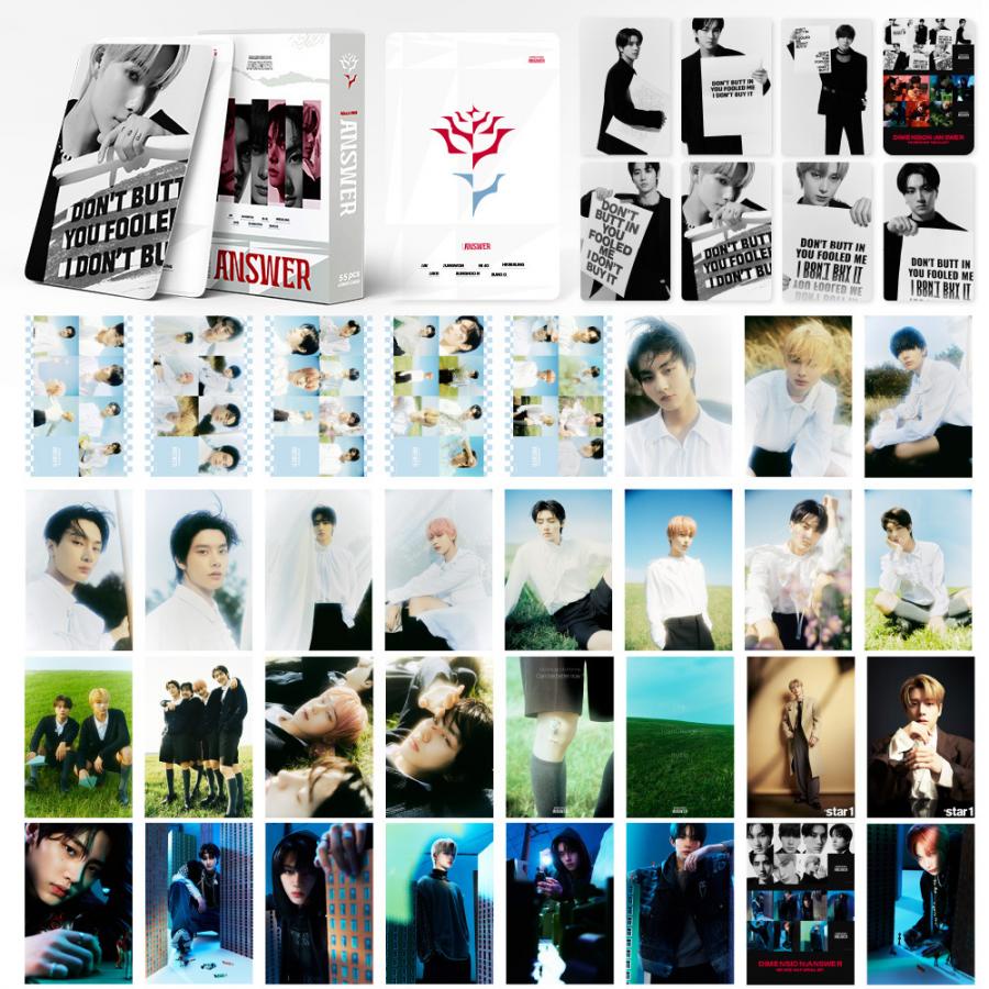 55pcs / set ENHYPEN Photocards GGU 2022 Weather Lab Album DIMENSION ANSWER LOMO Card Postcard