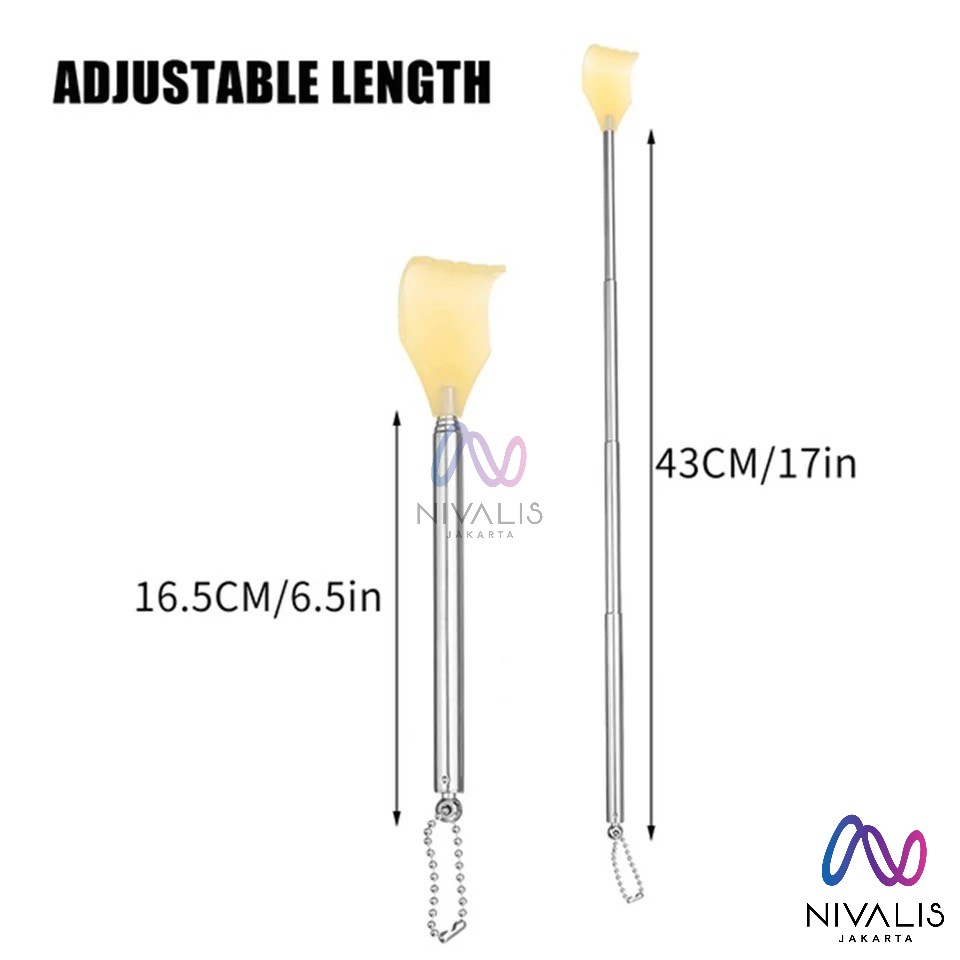 ALAT GARUK PUNGGUNG STAINLESS PVC / 3 MODE TELESKOPIC / ANTI KARAT