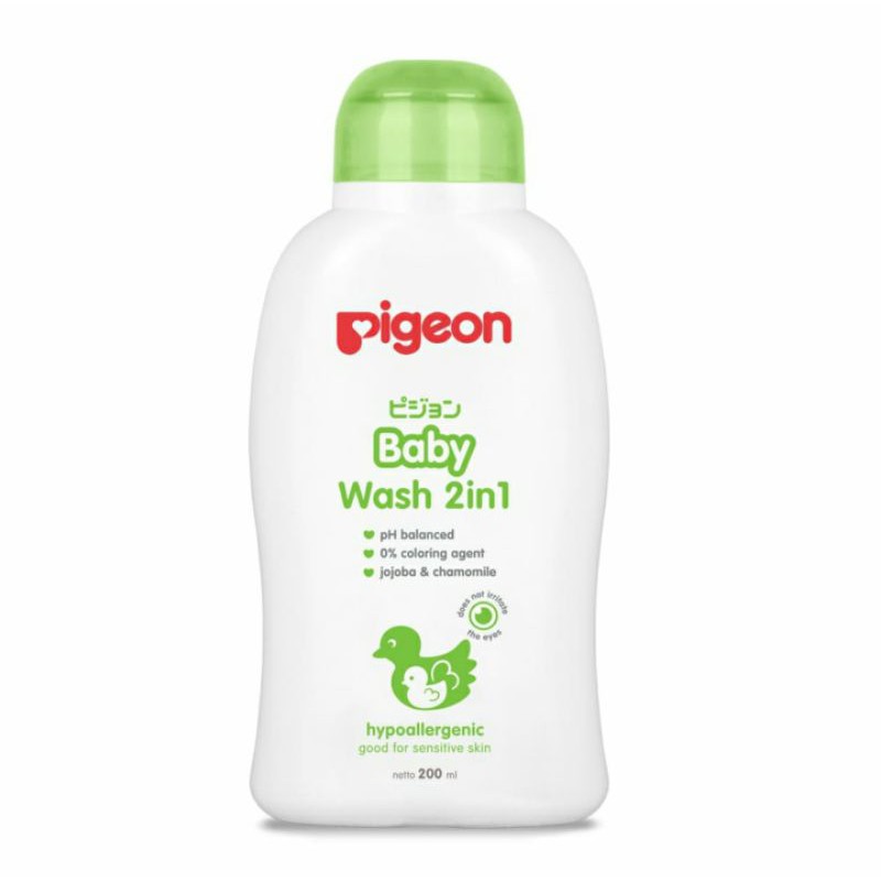 Pigeon Baby Wash 2in1 Chamomile Hair &amp; Body 200ml / Sabun &amp; Shampo Bayi BABY WASH BOTTLE 200ml