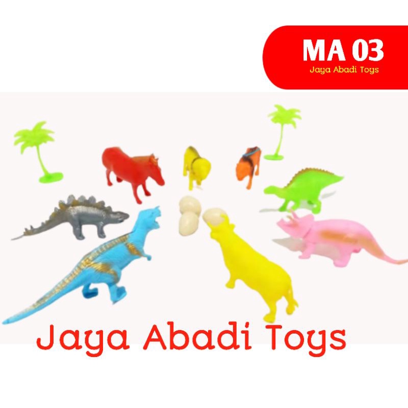 MA 03 - Mainan Replika patung Hewan Dinosaurus telur Ktg MA03