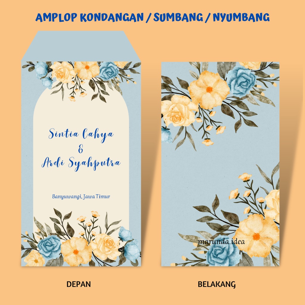 

Amplop Kondangan Amplop Sumbang Nyumbang Nikahan Hajatan Custom Nama