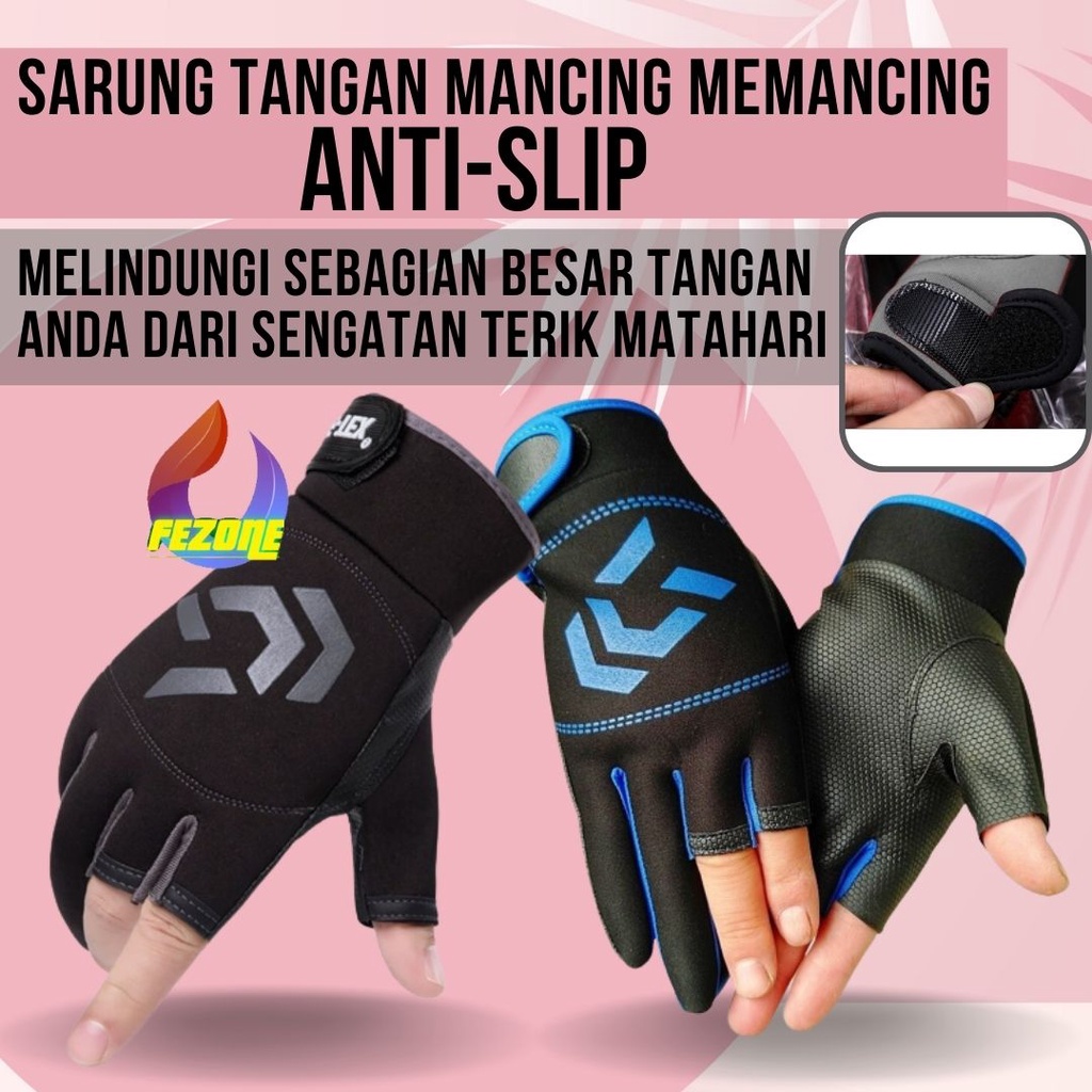 Sarung Tangan Mancing Jigging Popping Troling Unified Angler Multi Purpose Gloves FEZONE