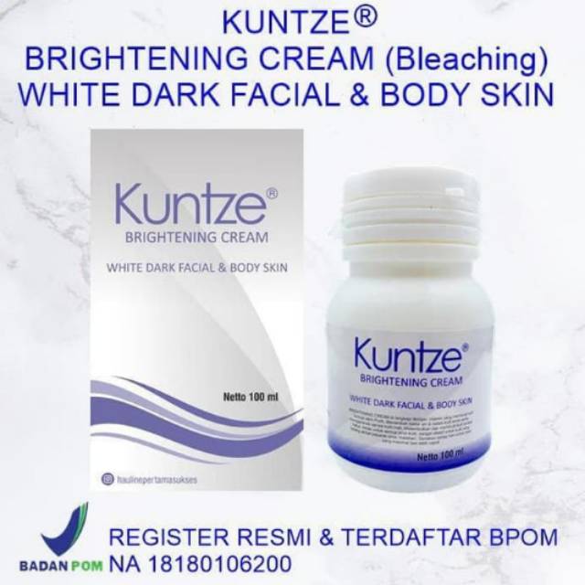 CREAM KUNTZE WHITE FACIAL N BODY SKIN BPOM